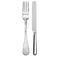 Troiana Sterling Silver Fork + Knife Set for Two