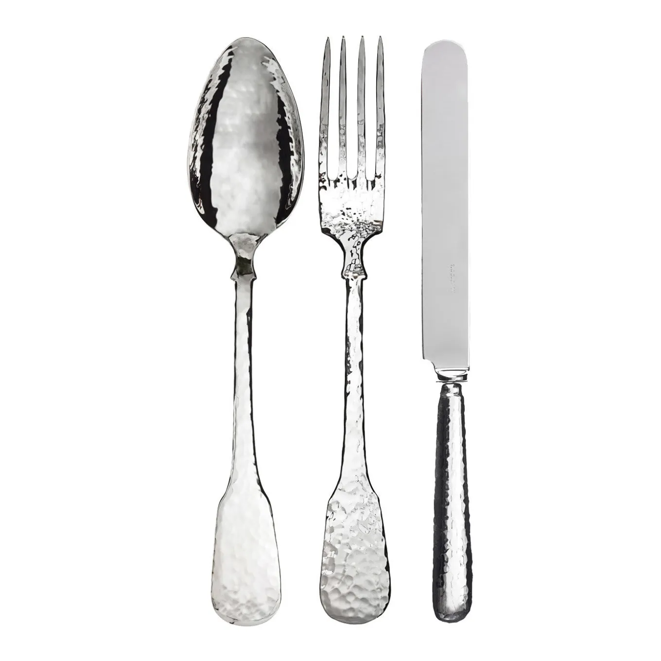 Troiana Sterling Silver Spoon + Fork + Knife Set for Two