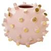 Tronchetti Spherical Golden & Pink Ceramica Vase