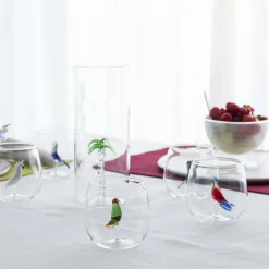 Tropical Birds Set of 6 Glasses