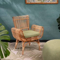 Tropika Manao & Manila Cane Armchair With Cushion