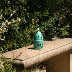 Trullo Aquamarine and Green Candle Holder