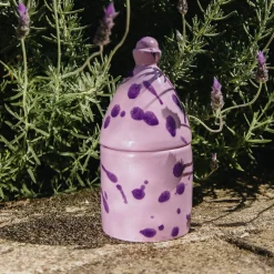 Trullo Lilac and Purple Candle Holder