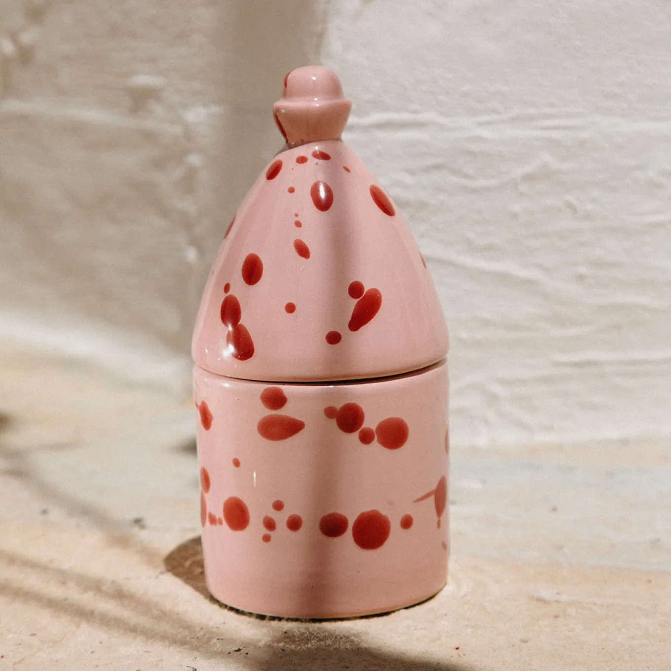 Trullo Rose and Burgundy Candle Holder