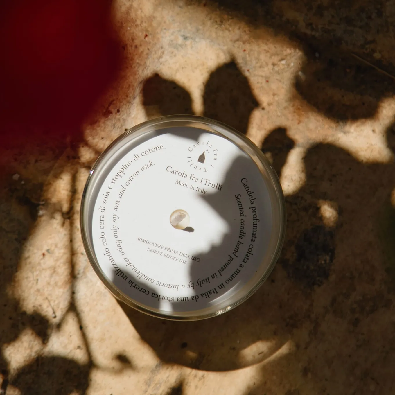 Trullo Rose and Burgundy Candle Holder