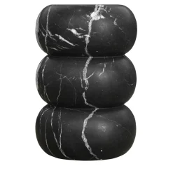 Tubby Nero Marquina Stone Side Table
