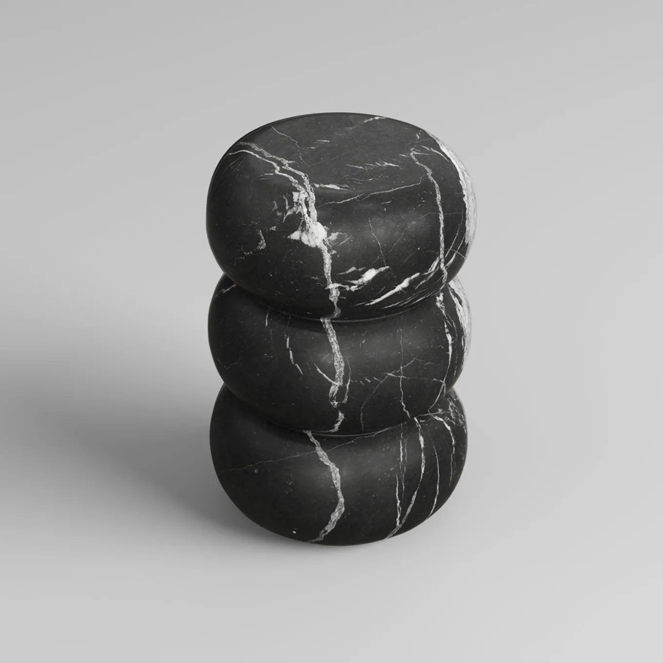 Tubby Nero Marquina Stone Side Table