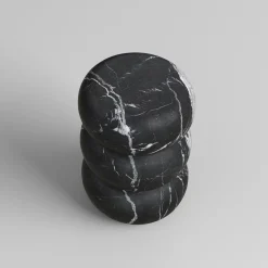Tubby Nero Marquina Stone Side Table