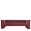 Tubby Red Tufted Sofa