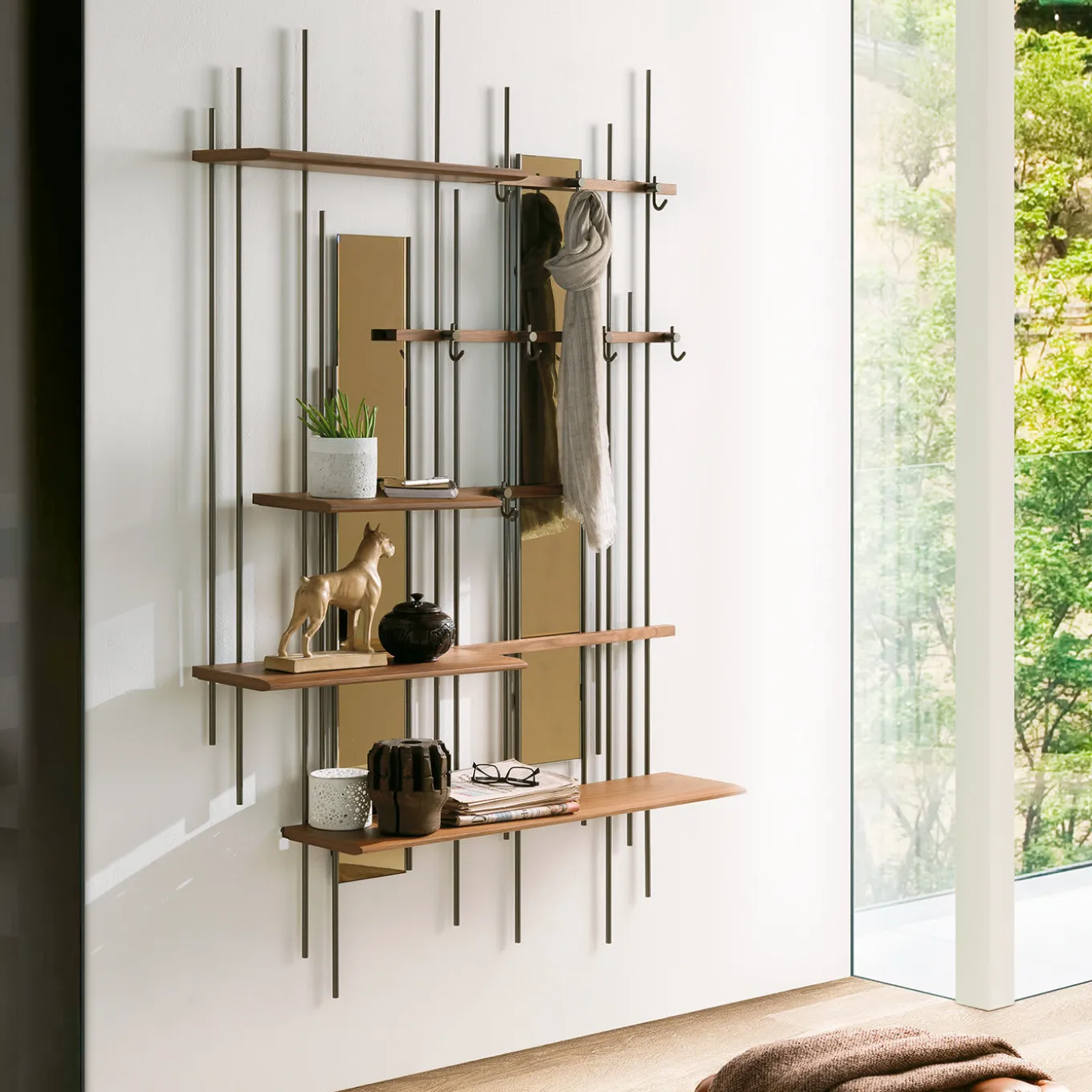 Tube Bookcase by Norberto Delfinetti