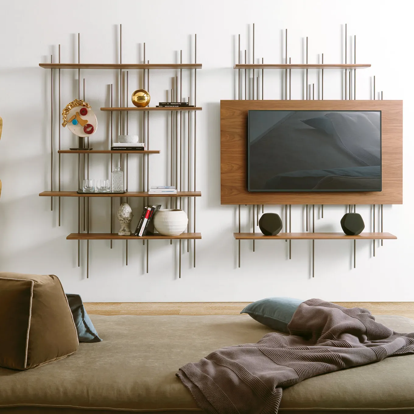 Tube Bookcase by Norberto Delfinetti