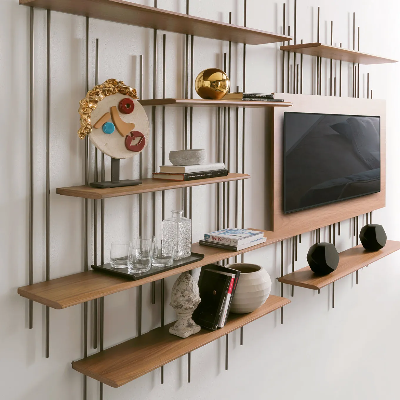 Tube Bookcase by Norberto Delfinetti