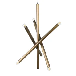 Tube 6-Light Chandelier by Filippo Montaina