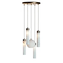Tubes and Ball Chandelier