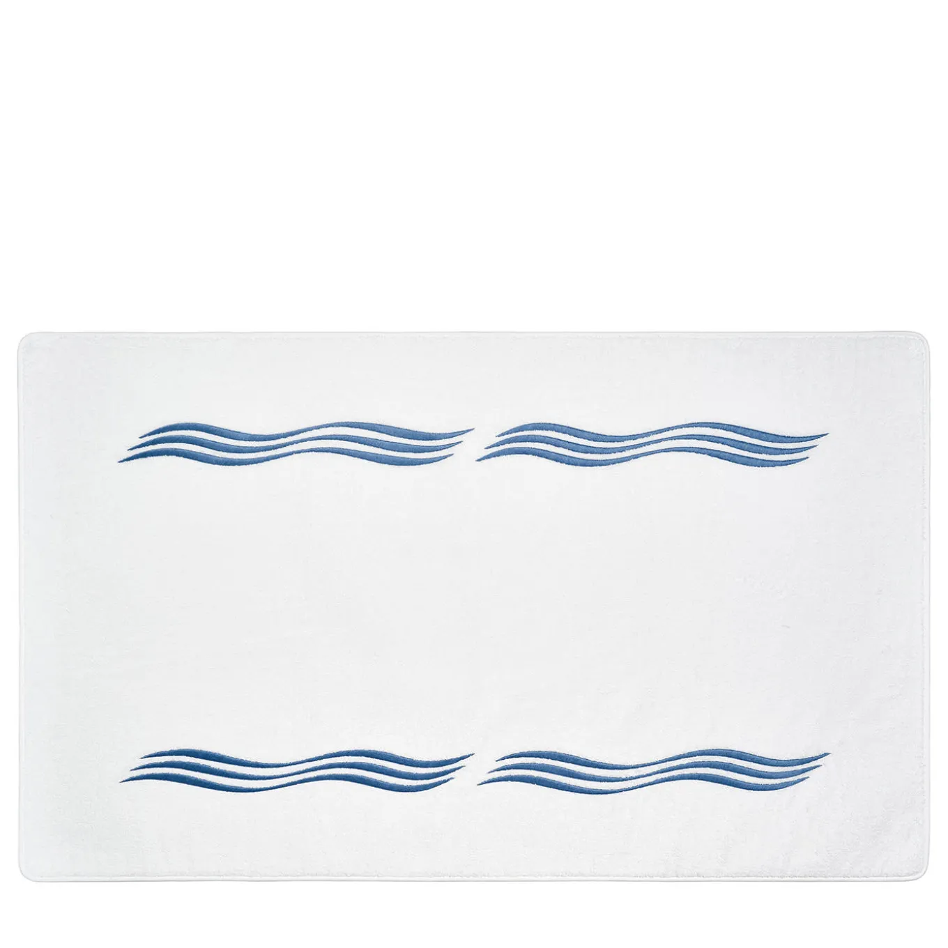 Tuffo White & Assisi Blue Bath Mat