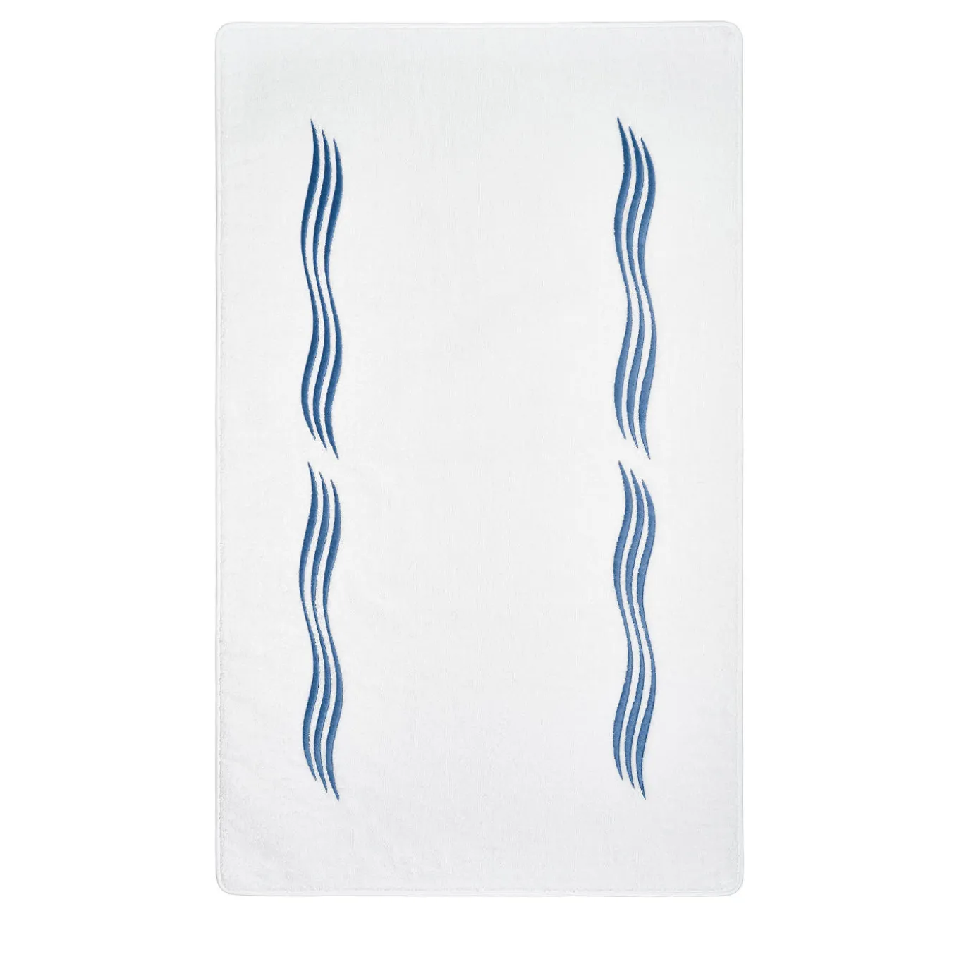 Tuffo White & Assisi Blue Bath Mat