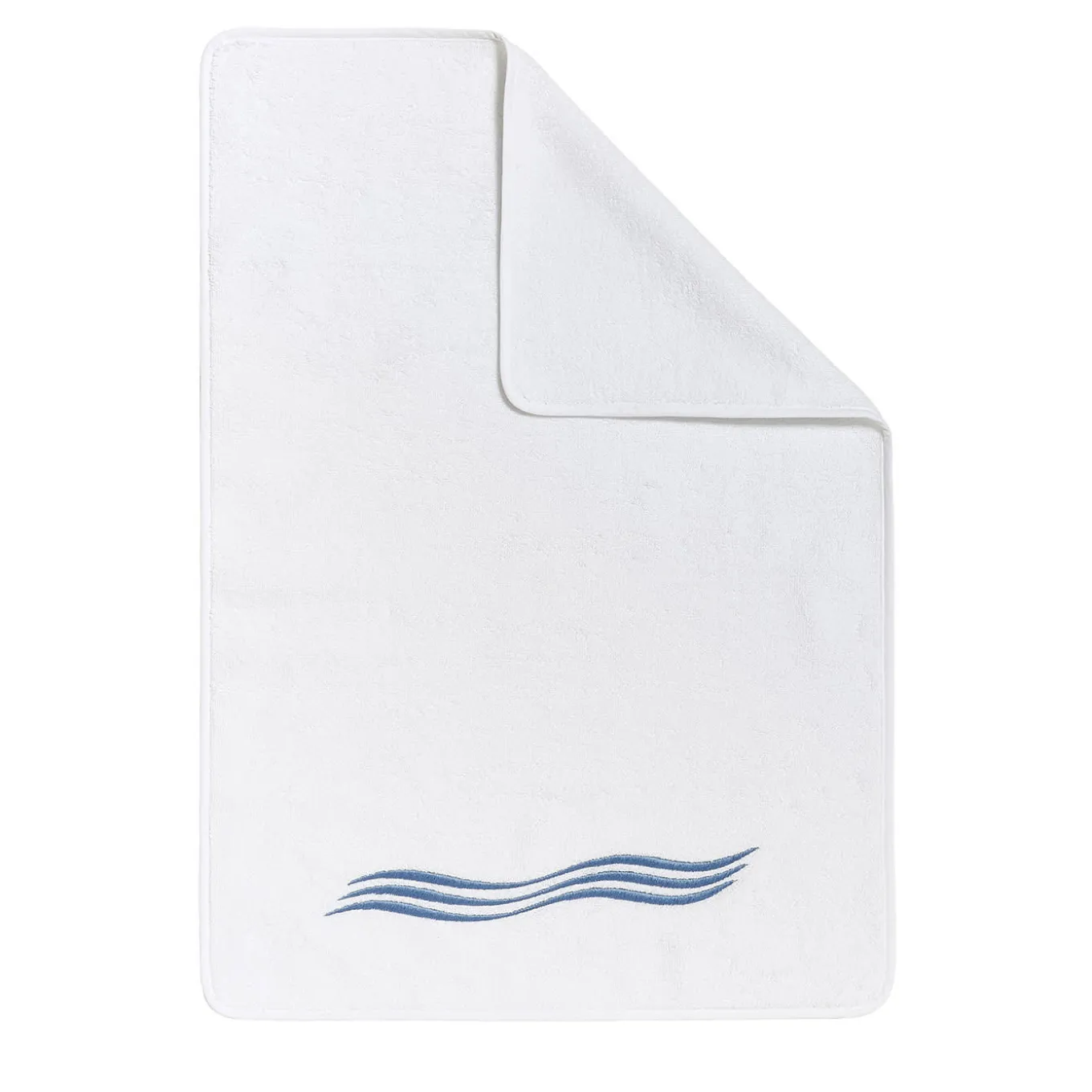 Tuffo White & Assisi Blue Hand Towel