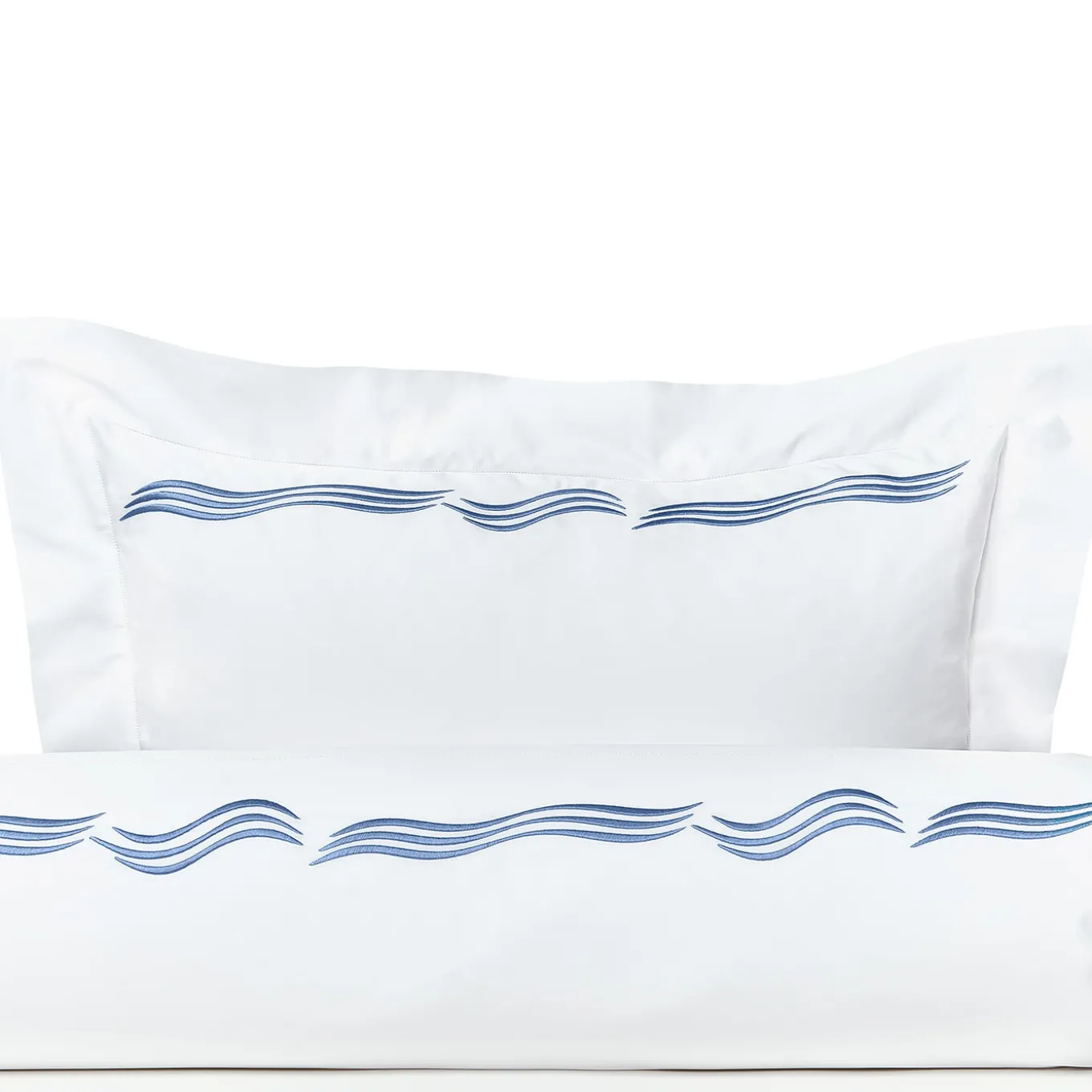 Tuffo White & Assisi Blue US King Sham