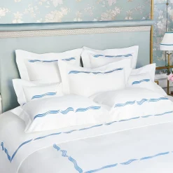 Tuffo White & Assisi Blue US King Sham