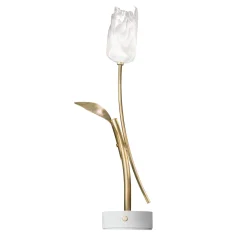 Tulip White Battery Portable Lamp