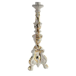 Turquerie White and Gold Candle Holder