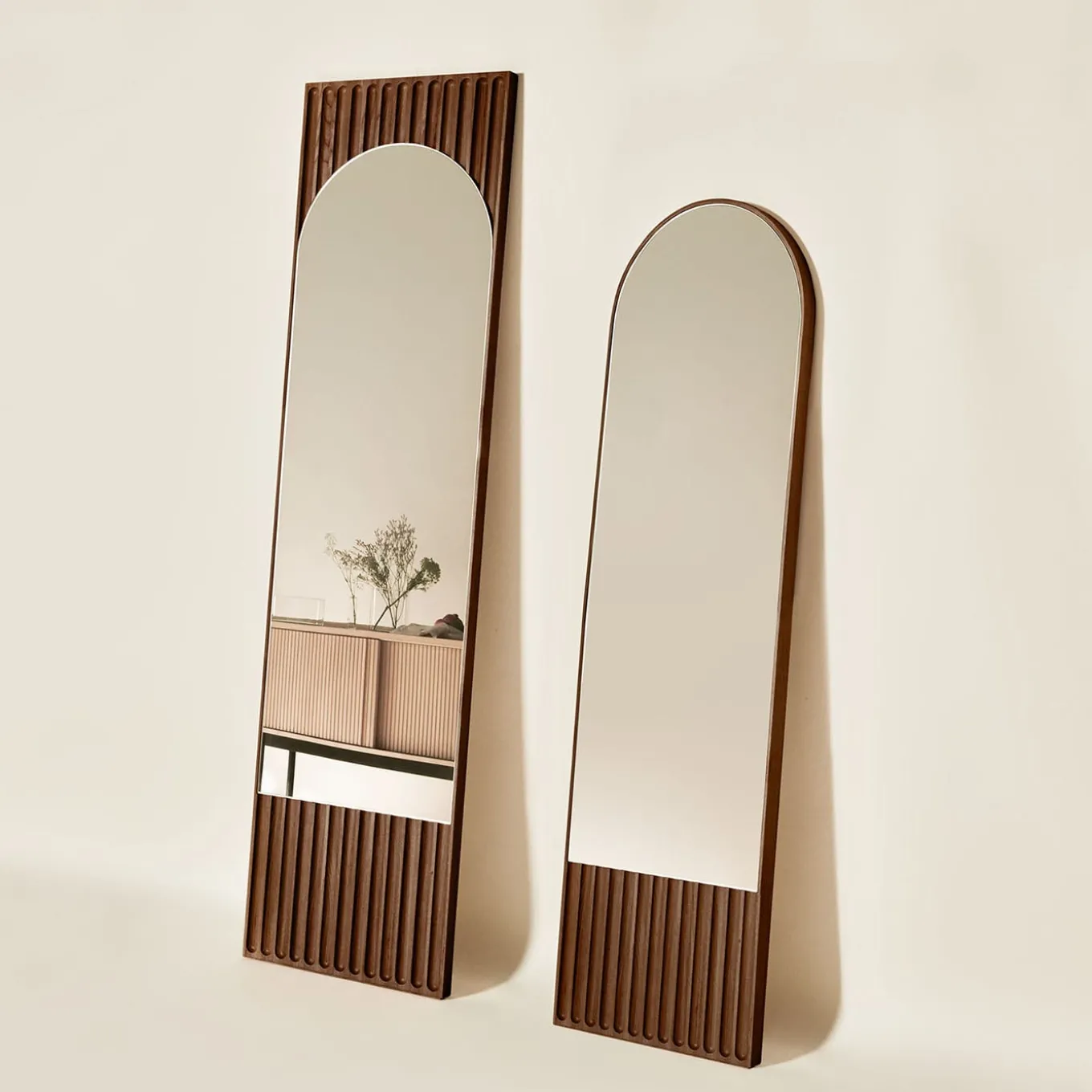 Tutto Sesto Round Brown Ash Mirror