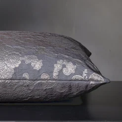 Tweedia Square Floral Azure Jacquard Cushion