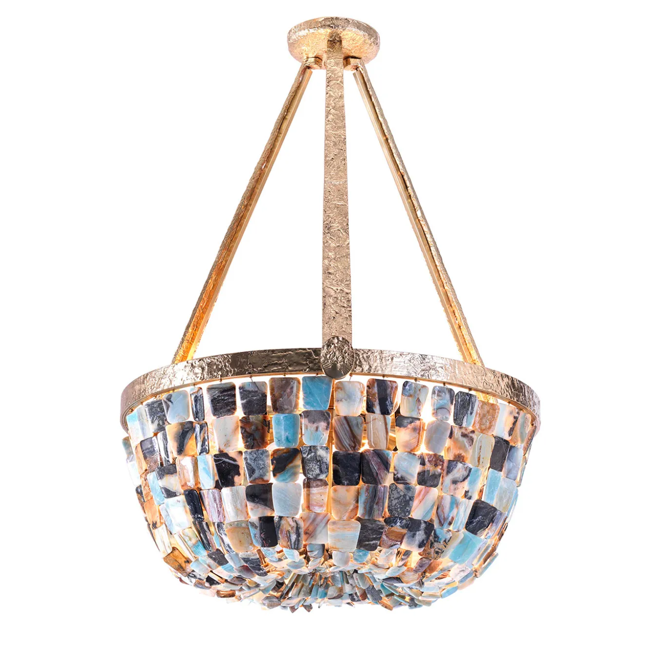 Twiggy Agata Brass 8-Light Chandelier