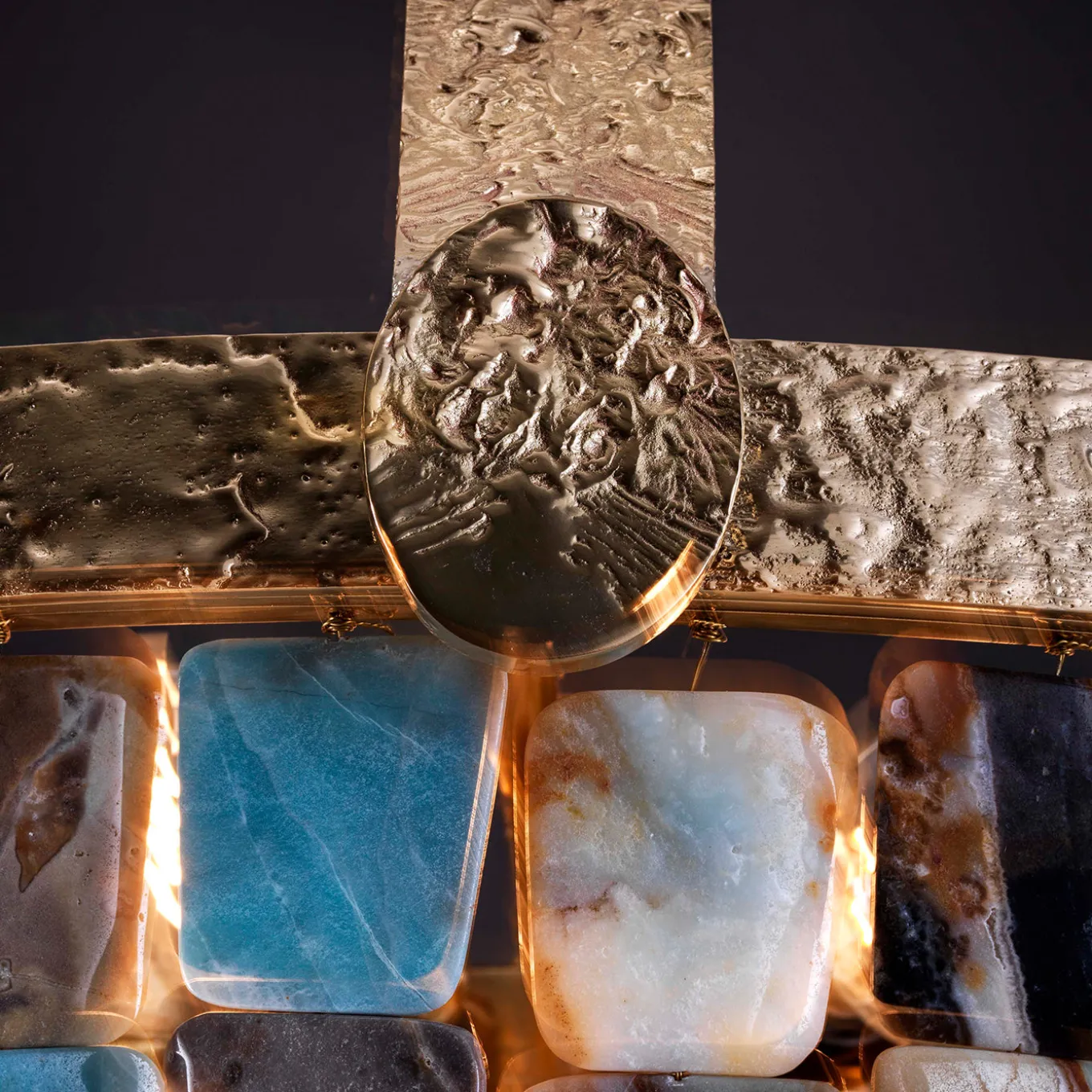 Twiggy Agata Brass 8-Light Chandelier