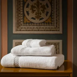 TWILL Embroidered Towels Set in Terry Cotton
