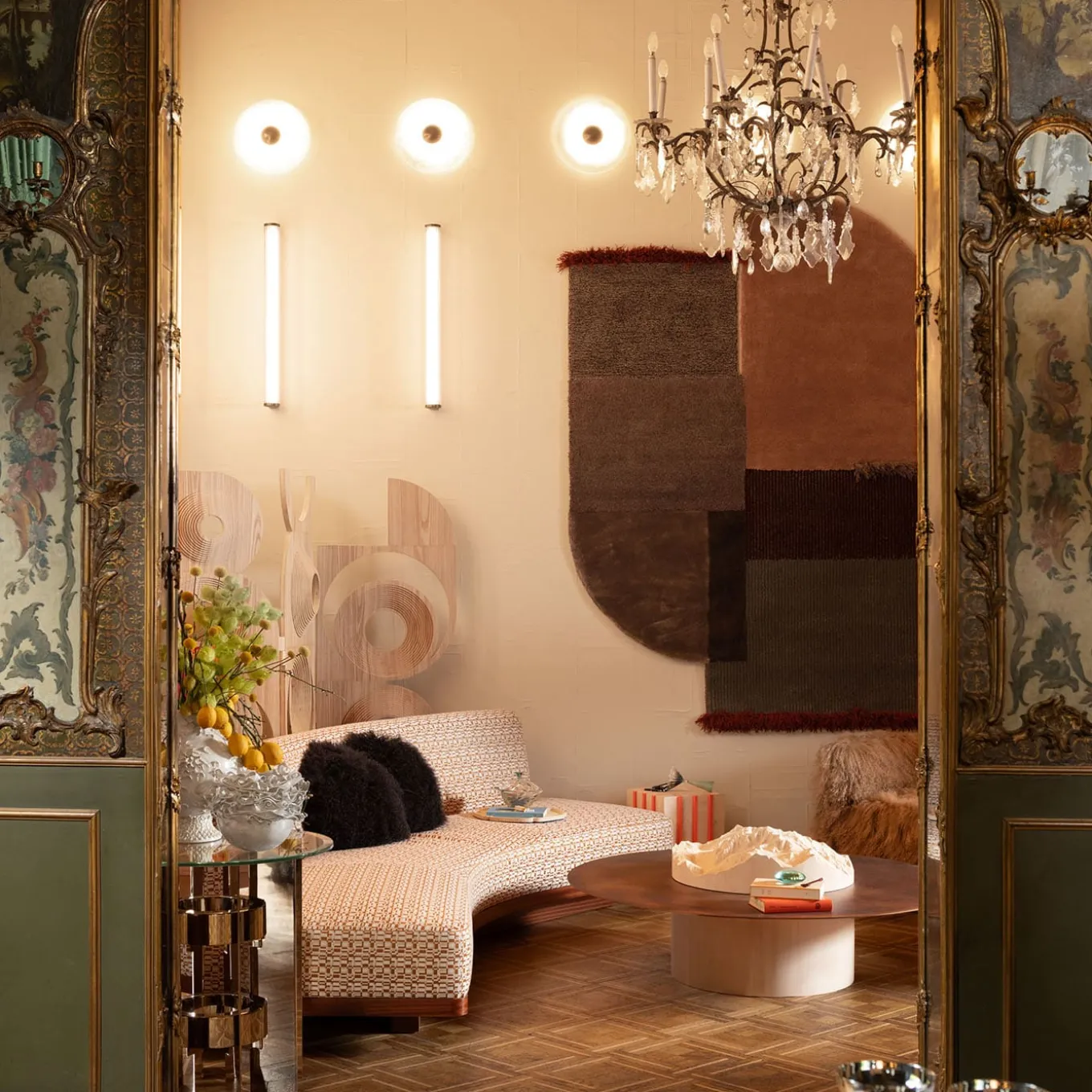 Twister 03 Green Glass Round Box with Lid