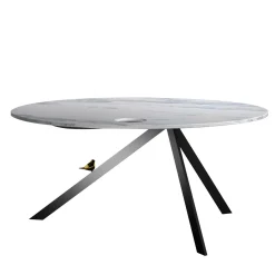Twitty Round White Dining Table