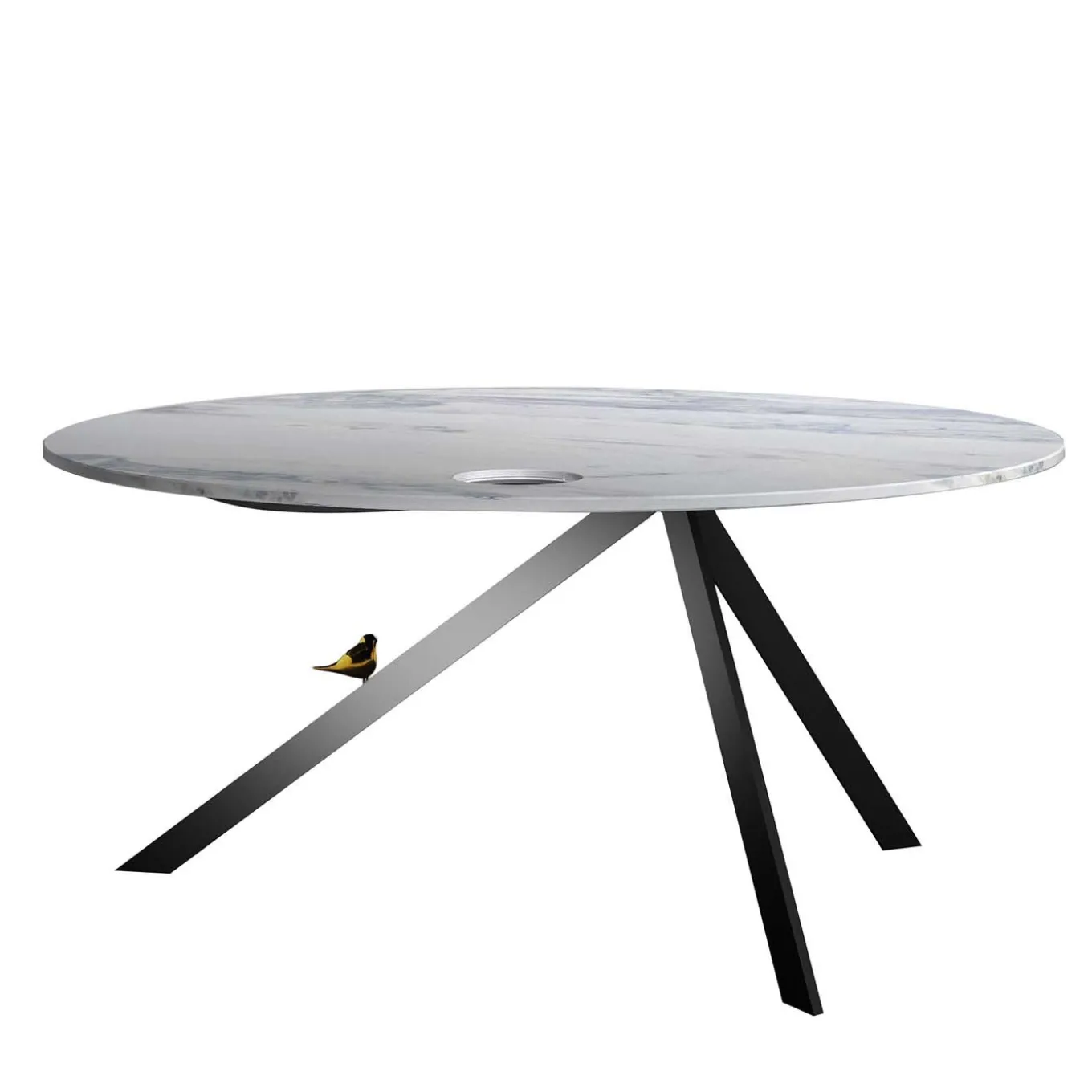 Twitty Round White Dining Table