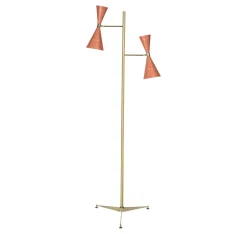 Two Cones Pink Floor Lamp