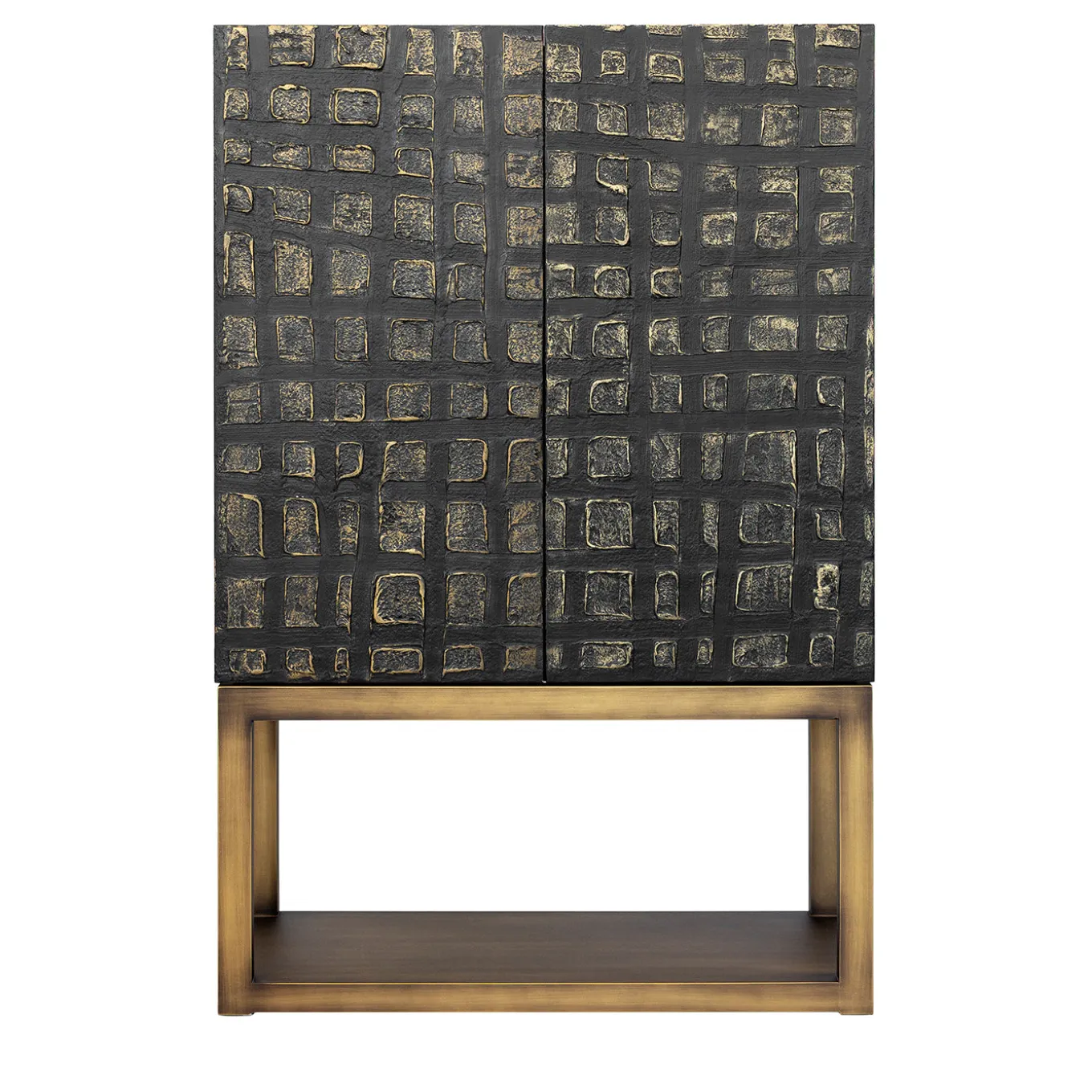 Two Door Wood Textured Cabinet