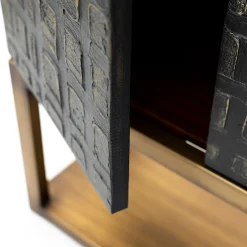 Two Door Wood Textured Cabinet