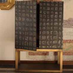 Two Door Wood Textured Cabinet