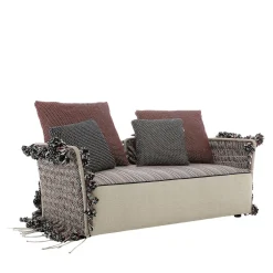 Two Seaters Brique Outdoor Sofa by Antonio Marras