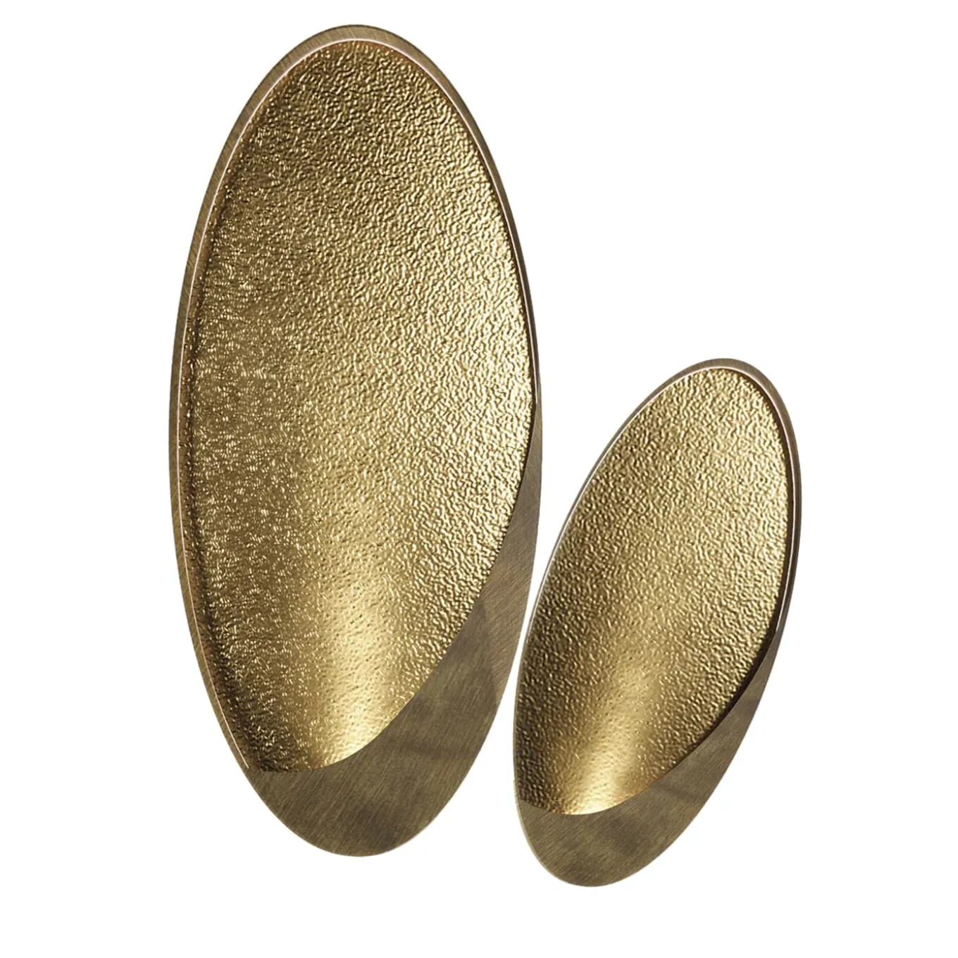 Two-Petal Gold Iron Wall Light Fixture