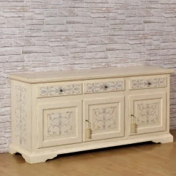 Tyrolean Style Hand-painted Wood Sideboard