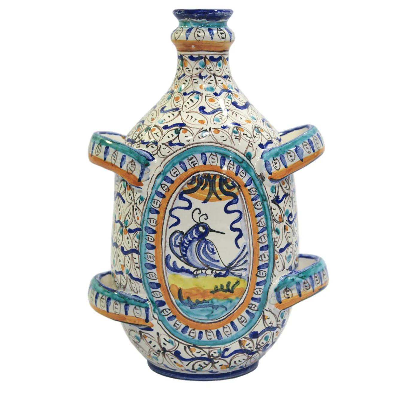 Uccellino Flask Vase with 4 Handles by Lorenza Adami