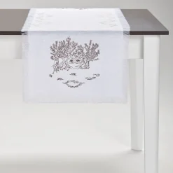 Ulivo Pugliese Fringed White Runner