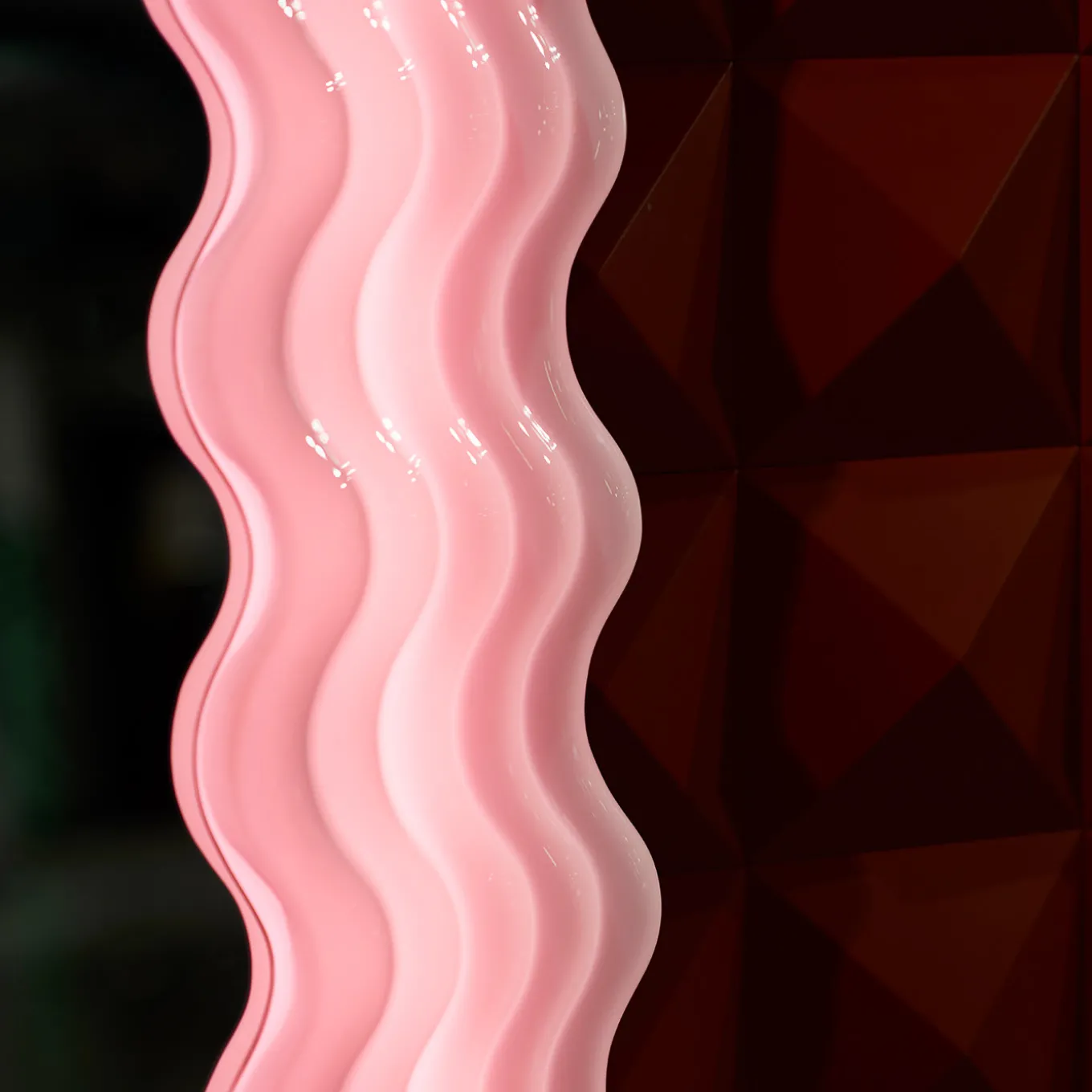 Ultrafragola Floor Mirror and Lamp by Ettore Sottsass