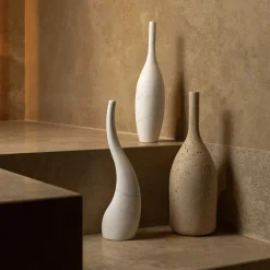 Undulating Travertine Decorative Sculpture