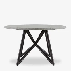 Uni 130 gray peperino stone outdoor dining table