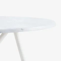 Uni 130 white marble outdoor dining table