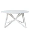 Uni 150 white marble outdoor dining table
