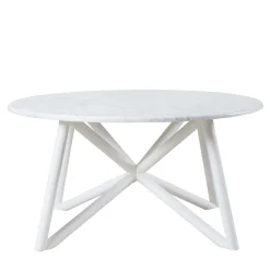 Uni 150 white marble outdoor dining table