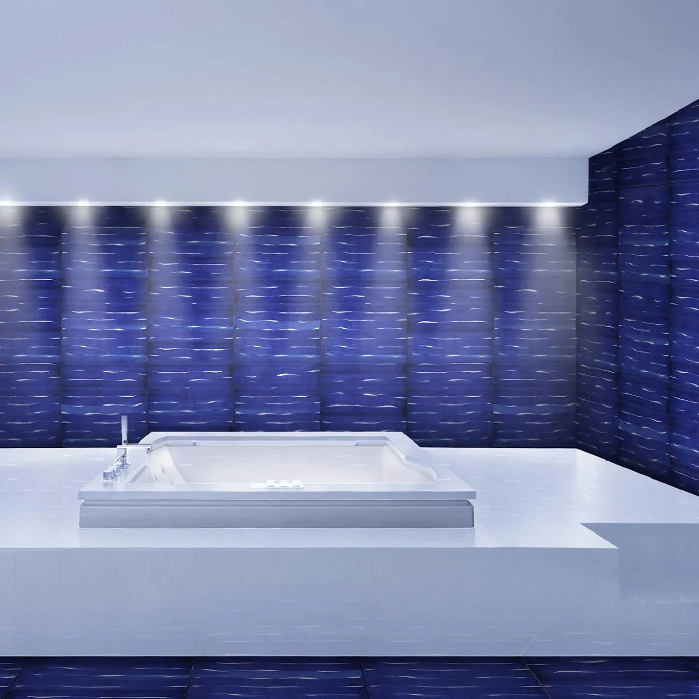 Unito Square Blue Tile