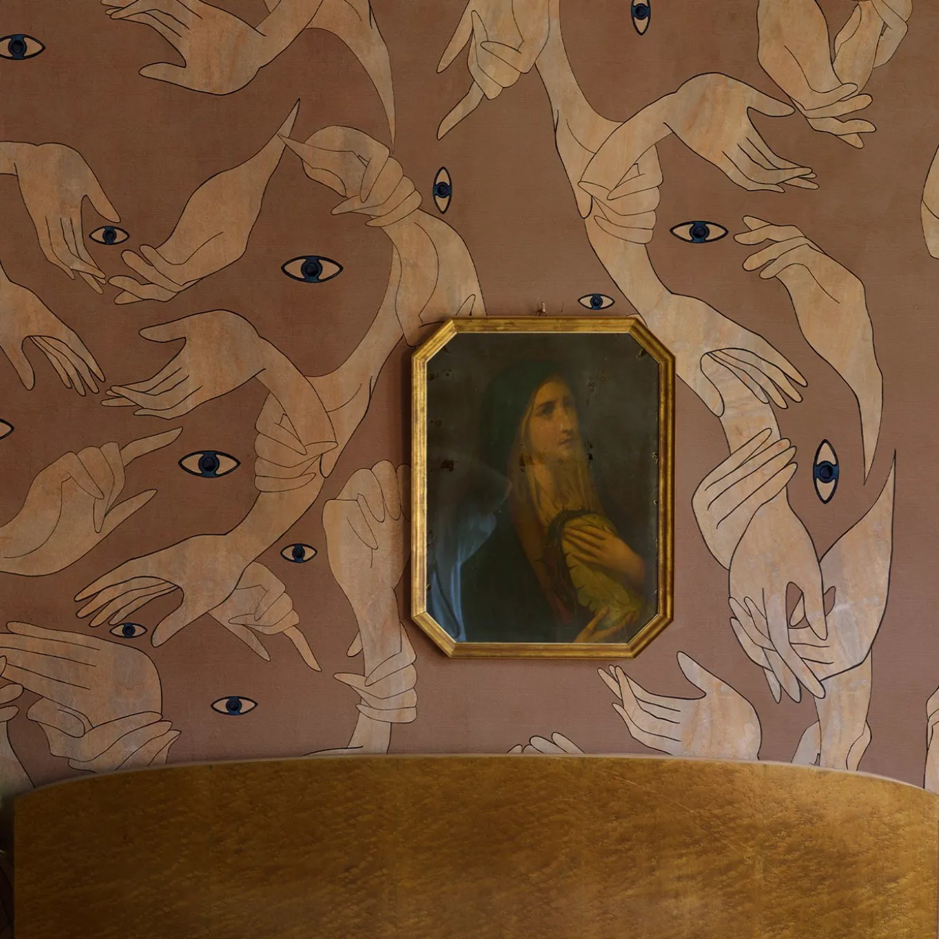 Uno, Nessuno Rosa Antico Cotone Wallpaper